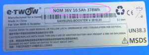 Lithium battery removed from a scooter Lithium battery removed from a scooter